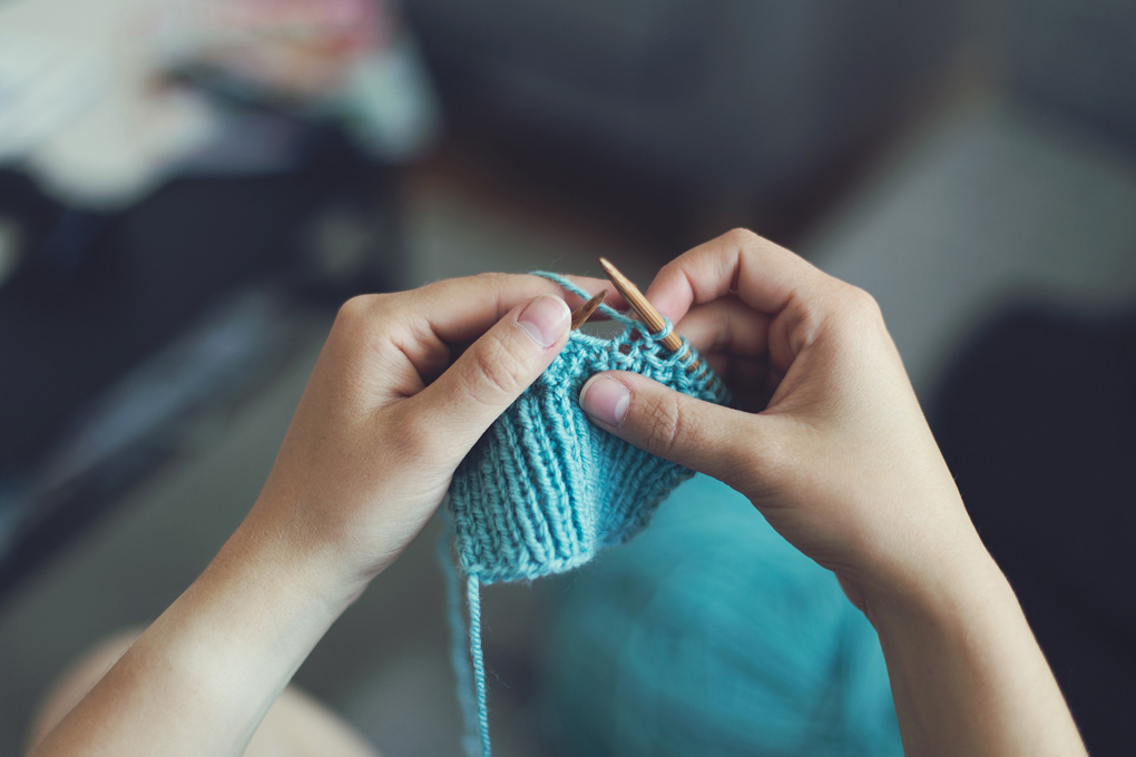 What are some of the knitting specific terms used for the craft?